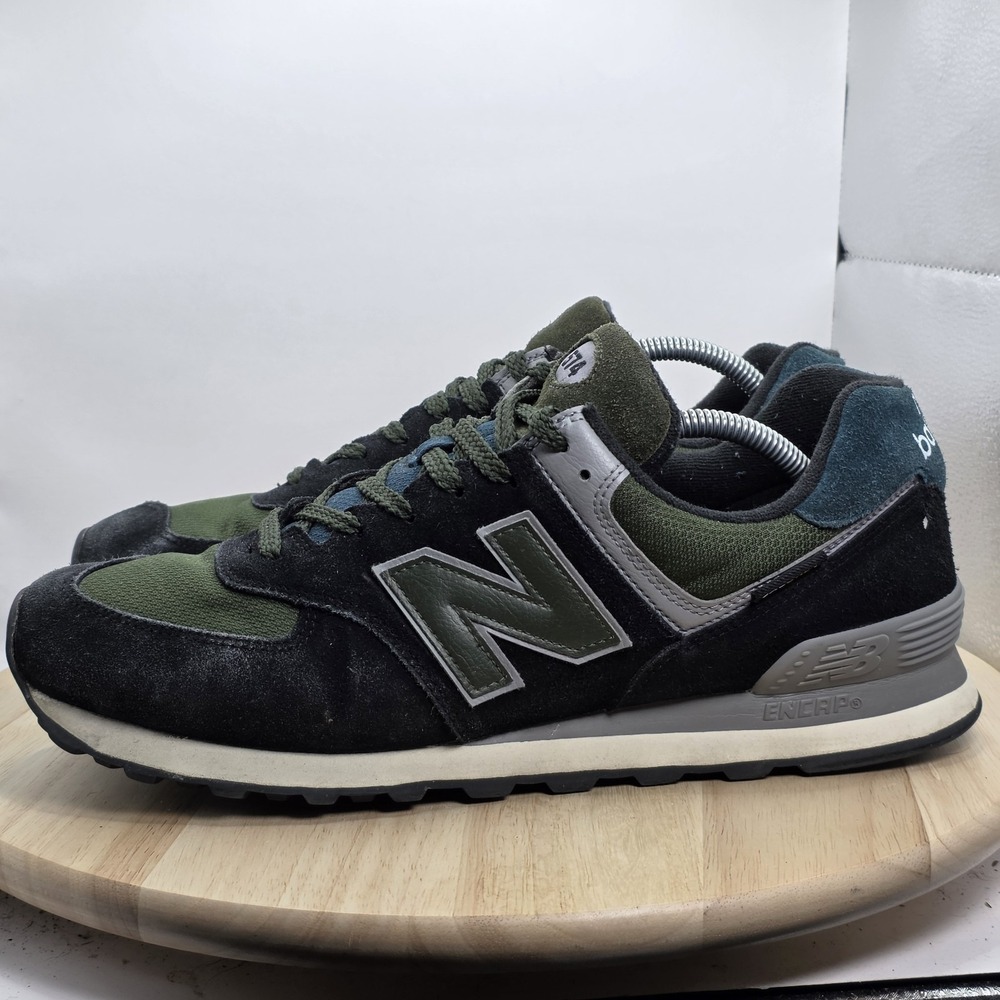 Men's Size 12‎ - New Balance  Core  574 Sneaker U574UBB in Black/Olive